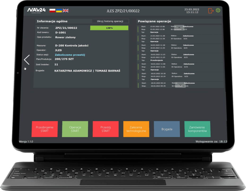 panel produkcyjny system mes do efektywnego zarządzania produkcją