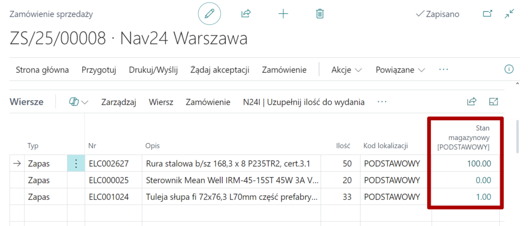 stan magazynowy