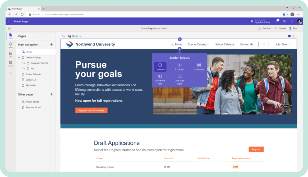 szablon power apps