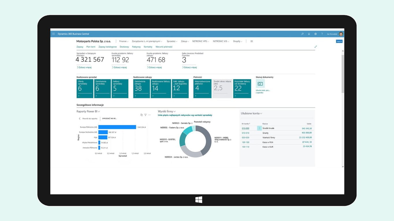 Dynamics 365 business central dla urządzeń mobilnych dostęp z dowolnego miejsca